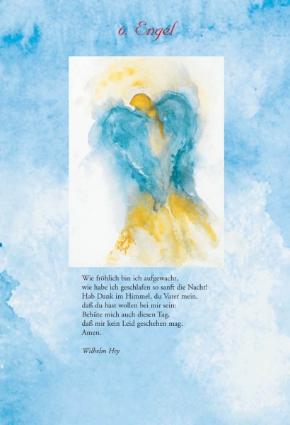 Engel Postkarte "Sechster Engel" - Dekobeispiel