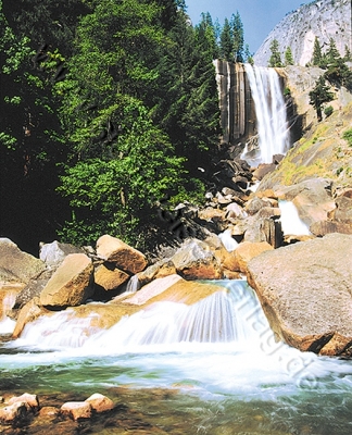 Poster Wasserfall Vernal Falls