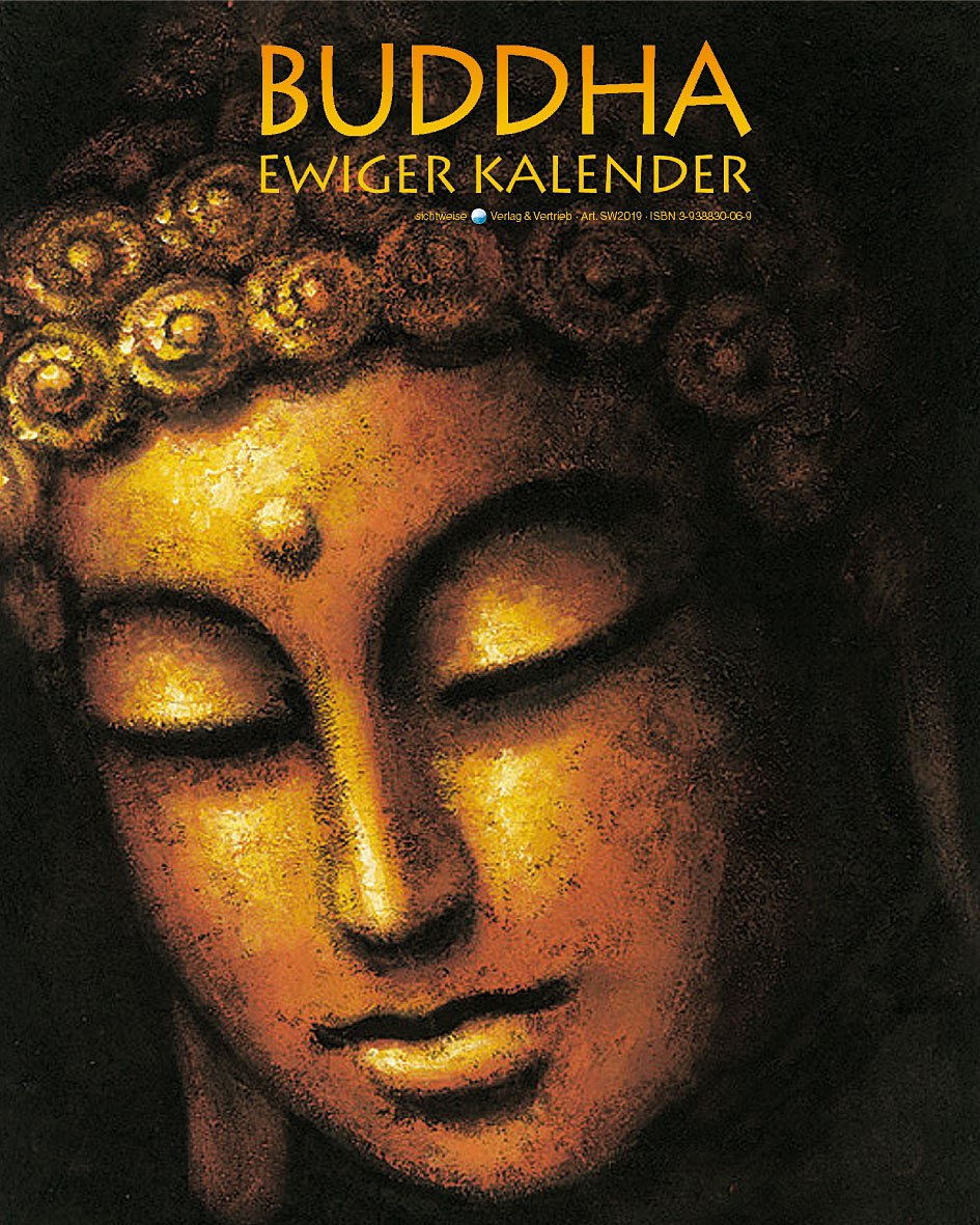 immerwährender Buddha Kalender mit eindringlichen Fotos